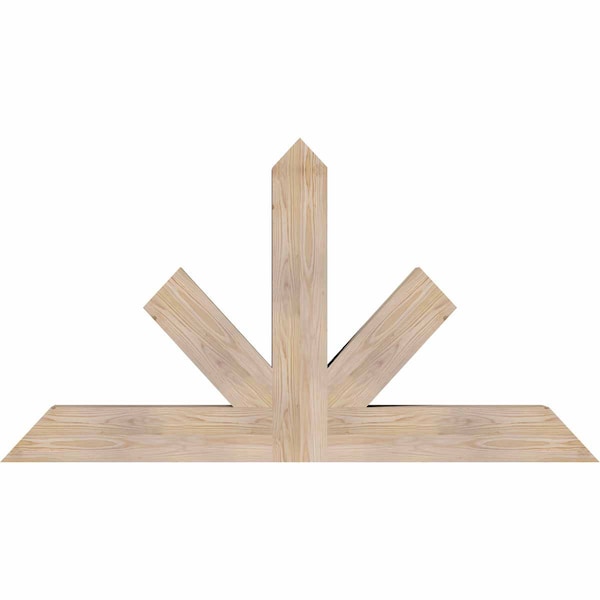 Ekena Millwork Saratoga Smooth Timber Gable Bracket, Douglas Fir, 60"W x 32"H x 5 1/2"D x 5 1/2"F, 13/12 Pitch GBW060X32X0606SAR00SDF - main